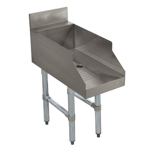 Advance Tabco CR-GS-12 - Underbar Basics™ Recessed Drainboard, underbar, for glass storage, 12