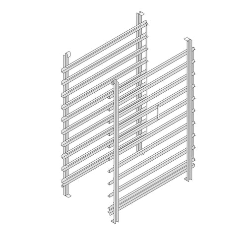 RATIONAL 60.11.328 - Hinging rack type 101, 10 supporting rails, rail distance 2-5/8