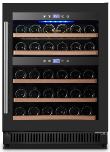 Omcan 48260 23 Inch Self-Contained Wine Refrigerator with Dual Zones
