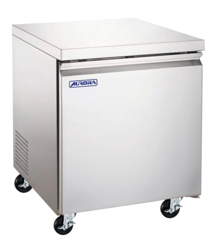 Omcan 59053 27 Inch Under Counter Freezer Reach In 6.3 Cu Ft Stainless Steel
