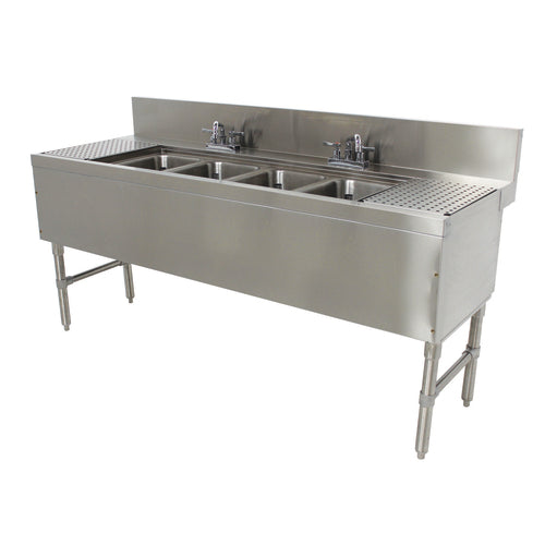 Advance Tabco PRB-24-74C - Prestige Underbar Sink Unit, 4-compartment, 84