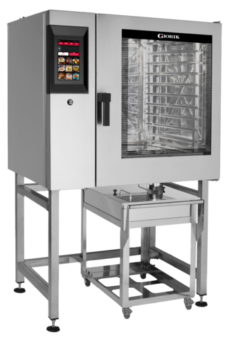 Giorik SNTG102FW - SteamBox Evolution Premium Fat Collector Combi Oven, Gas, boilerless, (10) 18