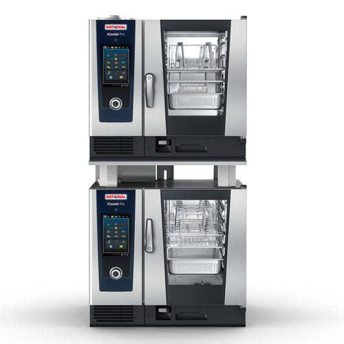 RATIONAL ICP 6-HALF ON 6-HALF NG 120V 1PH AD-QS - (Quick Ship) Two (2) (CB1GRRA.0016161) iCombi Pro® 6-Half Size Combi Ovens, double stack, natural