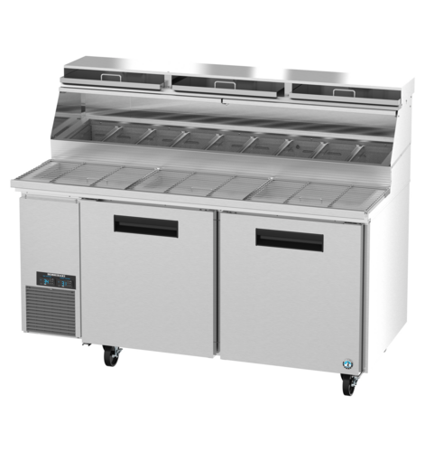 Hoshizaki PR67B-Z - Steelheart® Series Pizza Prep Table, reach-in, two-section, 19.29 cu. ft., (9) 1/3 pan capacity