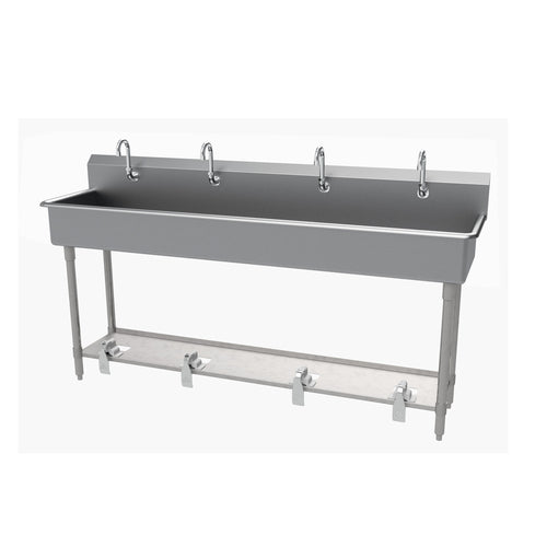 Advance Tabco FC-FM-80FV - Multiwash Hand Sink, splash mount faucet provision, with toe-operated push valve, 80