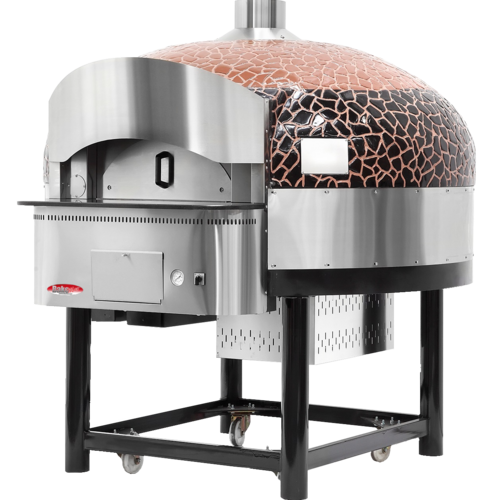 BakeMax BMSPO02 - Rotating Pizza Oven, gas, 76.5"W x 83.6"D x 83.2"H, cooking temperature (0-752°F), oven interior