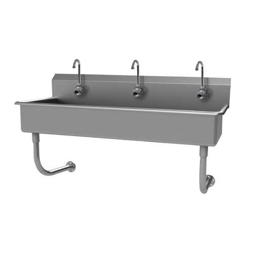 Advance Tabco FS-WM-60EF - Multiwash Hand Sink, splash mount faucet provision, wall mounted, (3) person, with (3) electronic