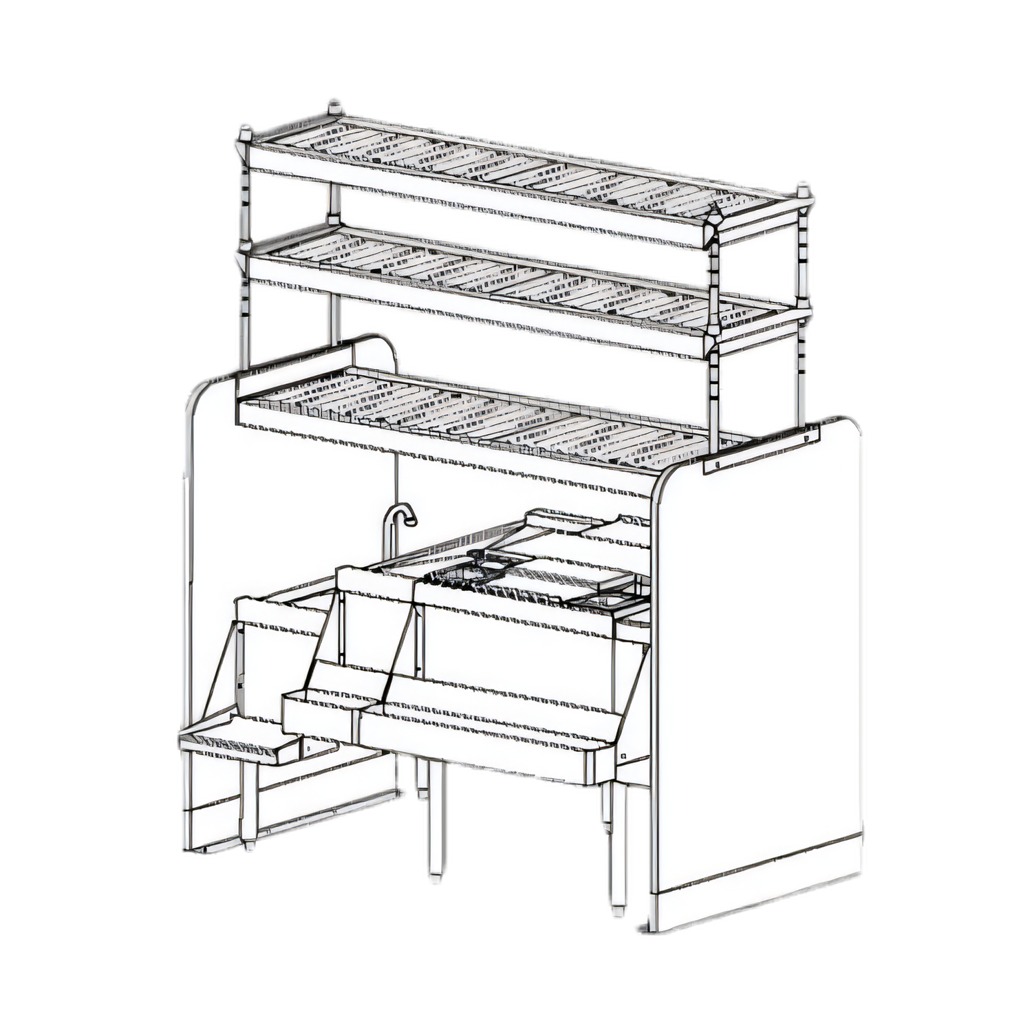 Perlick Corporation PTS54L-LF Top Shelf Bar Equipment