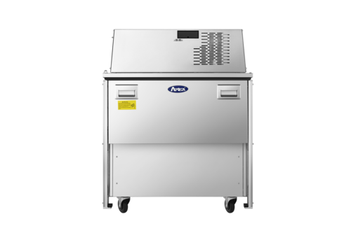 Atosa USA, Inc. AMC-3401 - Single Sided Milk Cooler, refrigerated, forced air system, 8 crates capacity, stainless exterior &