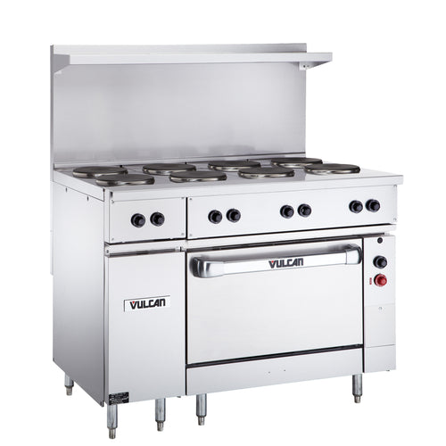 Vulcan EV48S-4HT240 - Restaurant Range, electric, 48", (4) hot tops, thermostatic controls, 5.0 kW standard oversized
