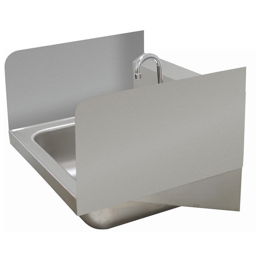 Advance Tabco 7-PS-15C - Welded Side Splash, 12"H (installed height), both sides, for hand sinks with 16” x 20” bowl