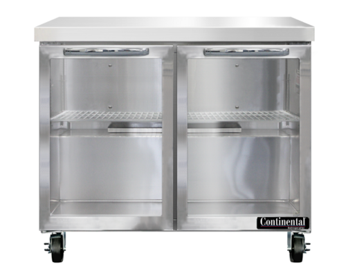 Continental Refrigerator SW36NGD-U 36" W Undercounter Refrigerator w/ (2) Sections & (2) Doors, 115v