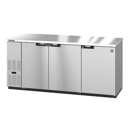Hoshizaki BB80-S - Refrigerated Back Bar Cooler, reach-in, three-section, side mount self-contained refrigeration,