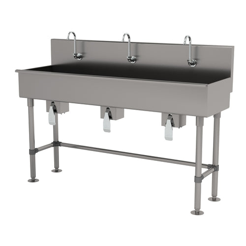 Advance Tabco 19-FM-60KV - Multiwash Hand Sink, with stainless steel legs and flanged feet, with knee valve, 60