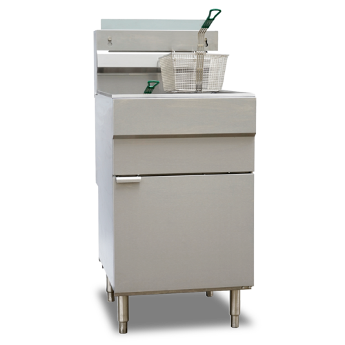 Omcan 46020 21 Inch Propane Gas Deep Fryer Floor Model 150000 BTU