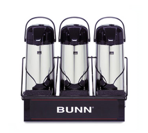 BUNN 25371.0003 - 25371.0003 APR-3 Airpot Rack, for 3 airpots, push button, sponge-lined tray (1 level)