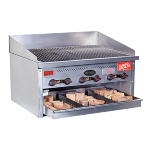Royal Range TB-841-SM 41" Countertop Gas Infrared Radiant Charbroiler w/ Smoker