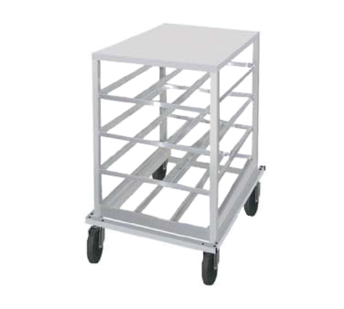 Advance Tabco CR10-72 - Can Rack, low-profile mobile design with aluminum top, with sloped glides for automatic can