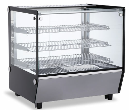 Omcan 47425 27 Inch Countertop Display Warmer Case Full Service with Sliding Doors