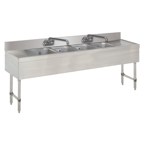 Advance Tabco SLB-74C - Special Value Sink Unit, 4-compartment, 84
