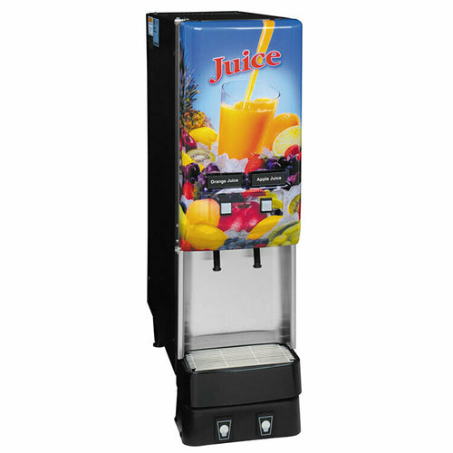 BUNN 37900.0044 - 37900.0044 JDF-2S Silver Series® 2-Flavor Cold Beverage System, ADA Buttons, Lighted Door, (4) 5