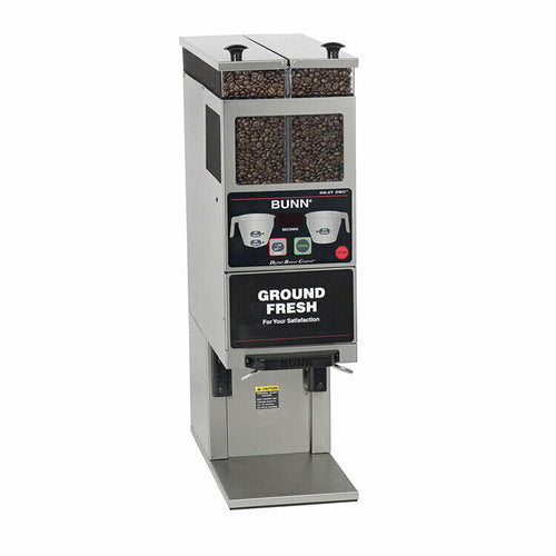 BUNN 33700.0000 - 33700.0000 G9-2T DBC Coffee Grinder, portion control, dual 6 lb. hoppers, 3 batch sizes per hopper,