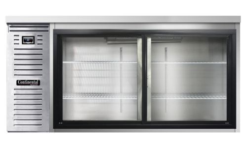 Continental Refrigerator BB69NSSSGD - Back Bar Cooler, 69" wide, 34-3/4" high, 26.0 cubic feet, front breathing, stainless steel top,