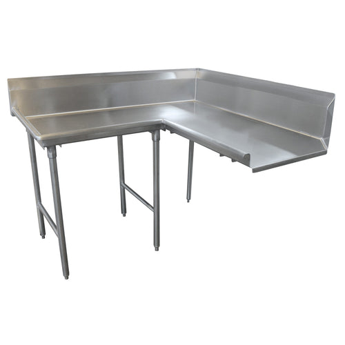 Advance Tabco DTC-K30-96L - Korner Clean Dishtable, L-shaped, attaches to left of dish machine operator, 10-1/2" backsplash, 3"