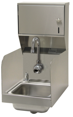 Advance Tabco 7-PS-89 - Hand Sink, wall mounted, with left & right side splashes, 9