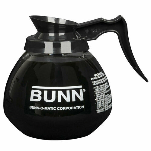 BUNN 42400.0101 - 42400.0101 Decanter, 64 oz., glass, black handle (call for pricing on orders over 239 decanters)