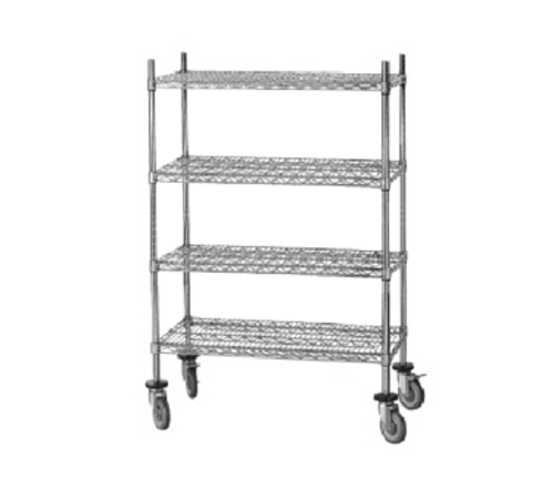 Advance Tabco MC-2448P - Stem Caster Cart, 24" wide, 48" long, (4) wire chrome finish shelves, (4) 64" chrome finish posts,