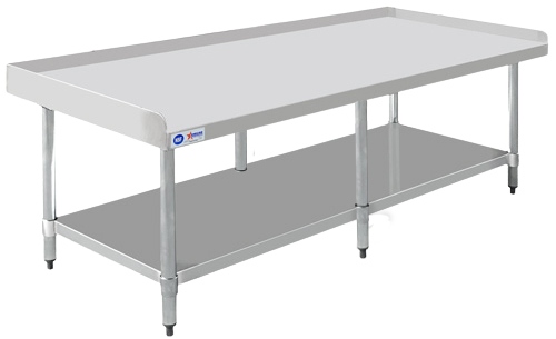 Omcan 47992 72 Inch Equipment Stand with Upturn Edges Stainless Steel Top