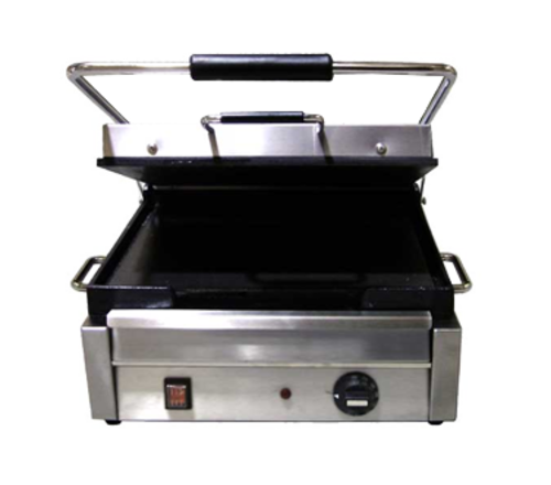Omcan 21465 12 Inch Sandwich Grill Electric Cast Iron Plates with Cleaning Brush