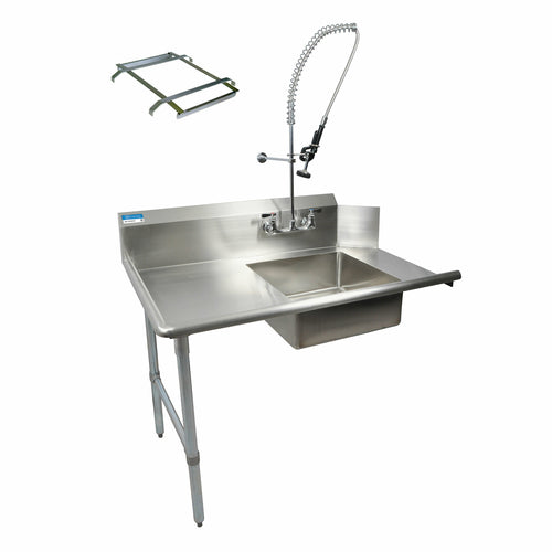 BK Resources BKSDT-48-L-P2-G - Soiled Dishtable, straight design, 48"W x 30-3/8"D x 46-1/4"H, left-to-right operation, 18/304