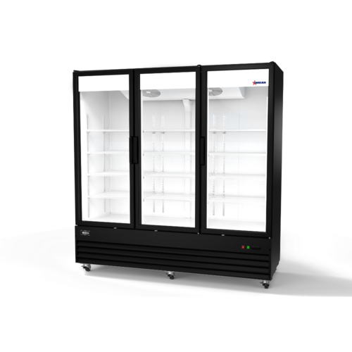 Omcan 50125 (RE-CN-79R-HC) Merchandiser Refrigerator Reach-in Three-section