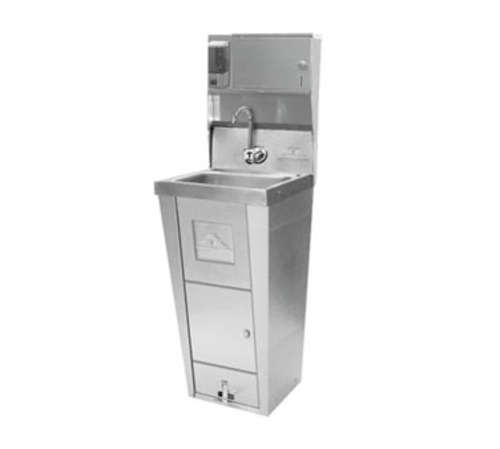 Advance Tabco 7-PS-99 - Hand Sink, pedestal mounted base, 14" wide x 10" front-to-back x 5" deep bowl, 20 gauge 304