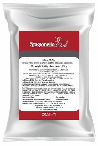 Omcan 47008 - (47008) Curing Salts and Spice Blends for Cured Salami Rapid Fermentation 1.85 kg / bag