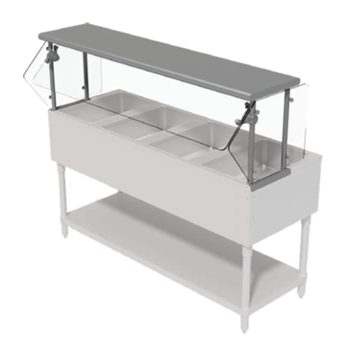 Advance Tabco GSG-15-2WELL - Sleek Shield™ Food Shield, self service with adjustable front glass, 33-13/16