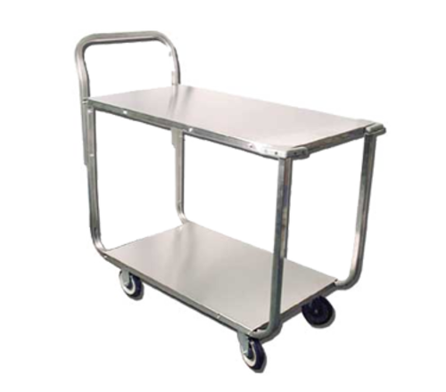 Omcan 13118 19 Inch Stainless Steel Utility Cart 700 Lb Capacity with 2 Shelves