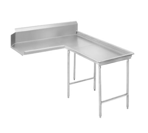 Advance Tabco DTC-G70-108R - Island-Clean Dishtable, island style, L-shaped, attaches to right of dish machine operator, 10-1/2