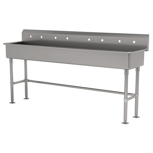 Advance Tabco FS-FM-80 - Multiwash Hand Sink, splash mount faucet provision, with stainless steel legs and flanged feet,