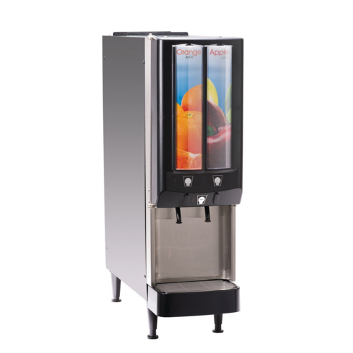 BUNN 37900.0076 - 37900.0076 JDF-2S Silver Series 2-Flavor Cold Beverage System, Push and Hold, Lighted Door, (2)