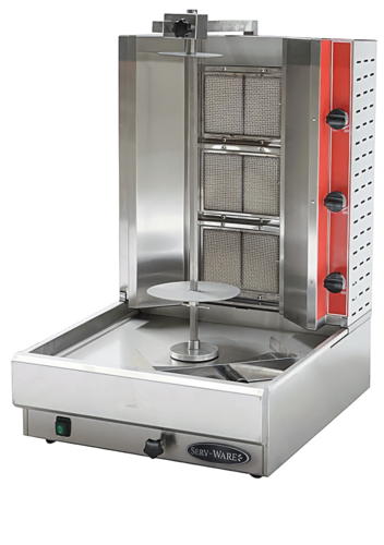 Serv-Ware SWVB-3 - Serv-Ware - Gas Cooking - 3 Burner Vertical Rotating Broiler, Natural Gas, 21.14"W x 25.15"D x