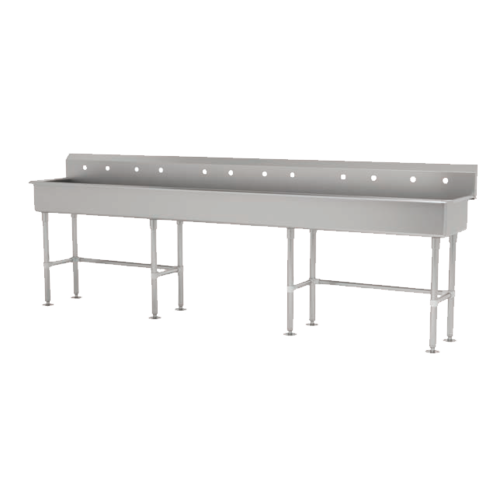 Advance Tabco FC-FM-120 - Multiwash Hand Sink, splash mount faucet provision, with stainless steel legs and flanged feet,
