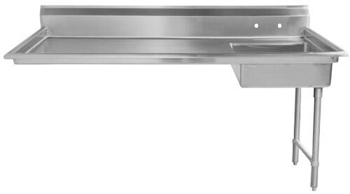 Omcan 40192 62 Inch Undercounter Soiled Dishtable with Stainless Steel Top