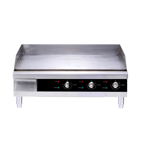 Omcan 43214 30 Inch Electric Griddle Countertop Stainless Steel with Grease Tray