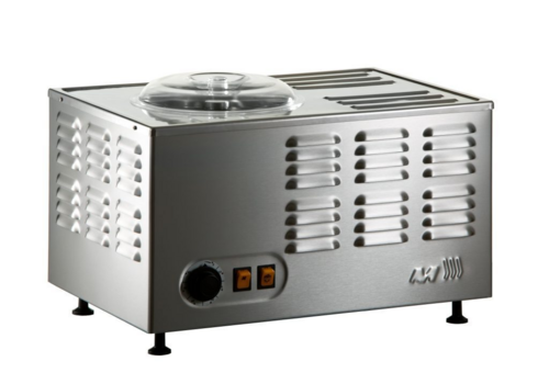 Omcan 58179 12 Inch Musso Stella Ice Cream Maker R134A Refrigeration 3 Liter Capacity Stainless Steel with Timer