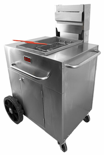 Omcan 47354 38 Inch Gas Outdoor Portable Deep Fryer with 93000 BTU