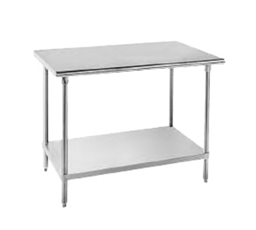 Advance Tabco AG-244 - Work Table, 48"W x 24"D, 16 gauge 430 stainless steel top, 18 gauge galvanized adjustable