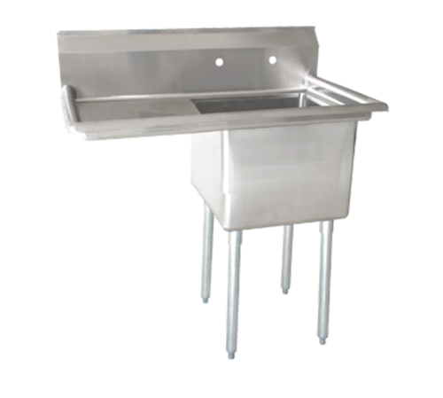 Omcan 25253 24 Inch Pot Sink with Left Drain Board Stainless Steel